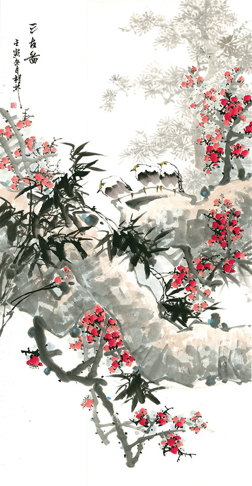 師心梅花動春風(fēng) 觀騫桂林先生 百梅畫展 有感